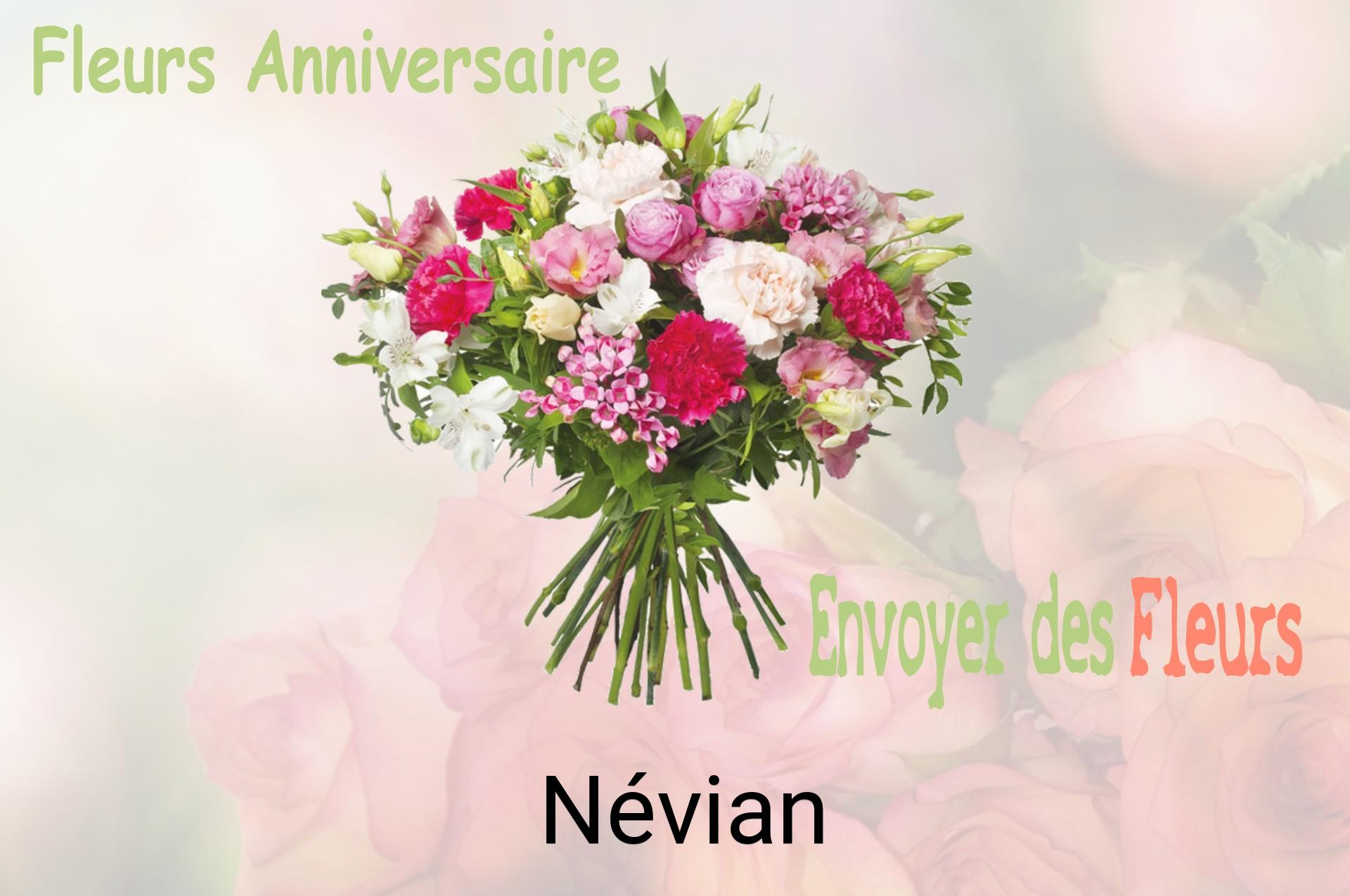 Bouquet de fleurs d’anniversaire livré à Névian