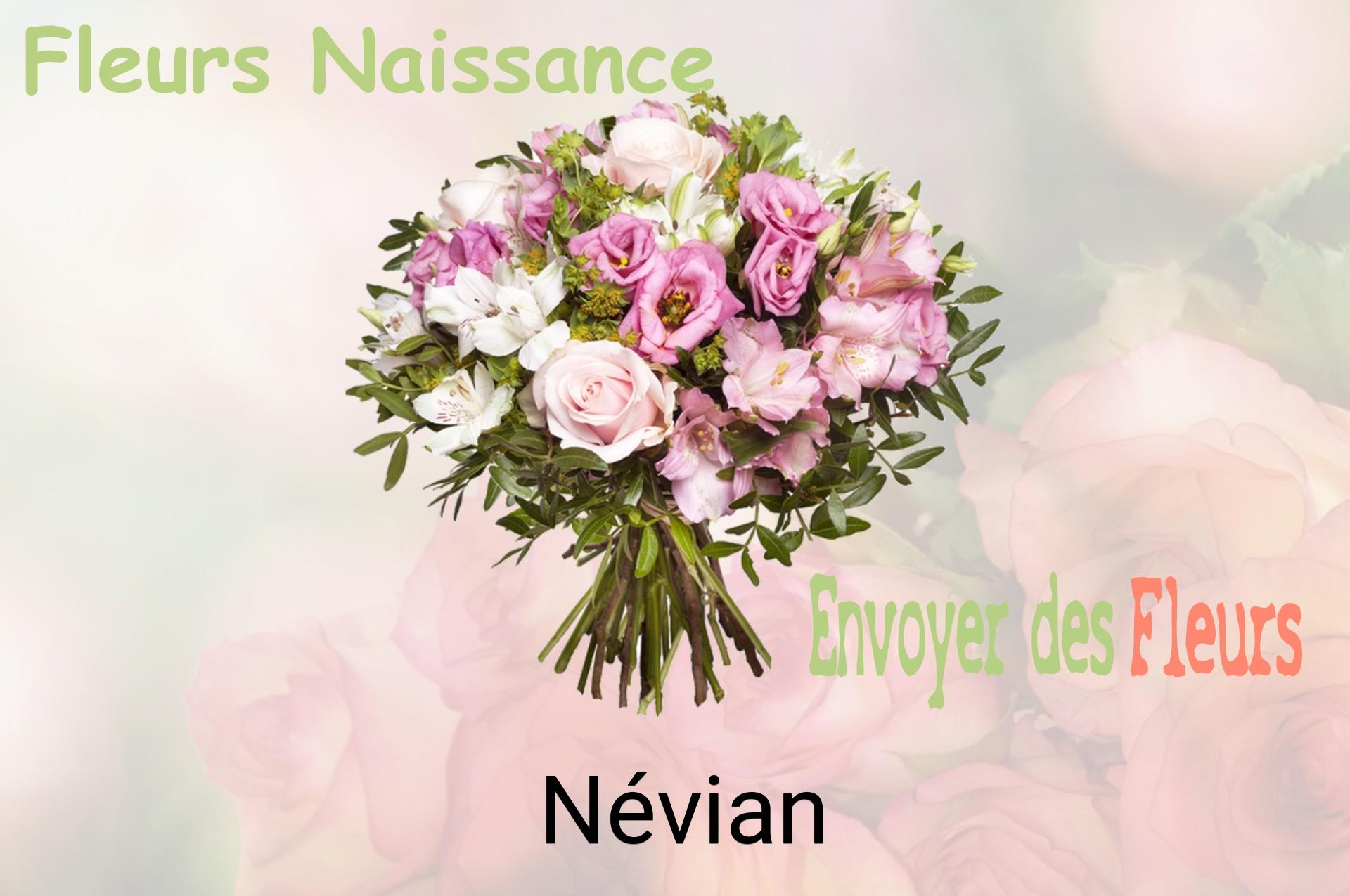 Bouquet de fleurs de naissance livré à Névian